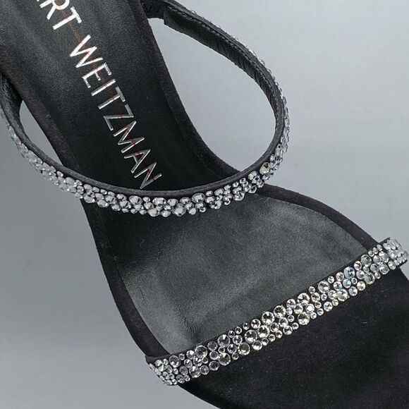 Stuart Weitzman Suede Embellished Sandals size 6.5 - Picture 8 of 11
